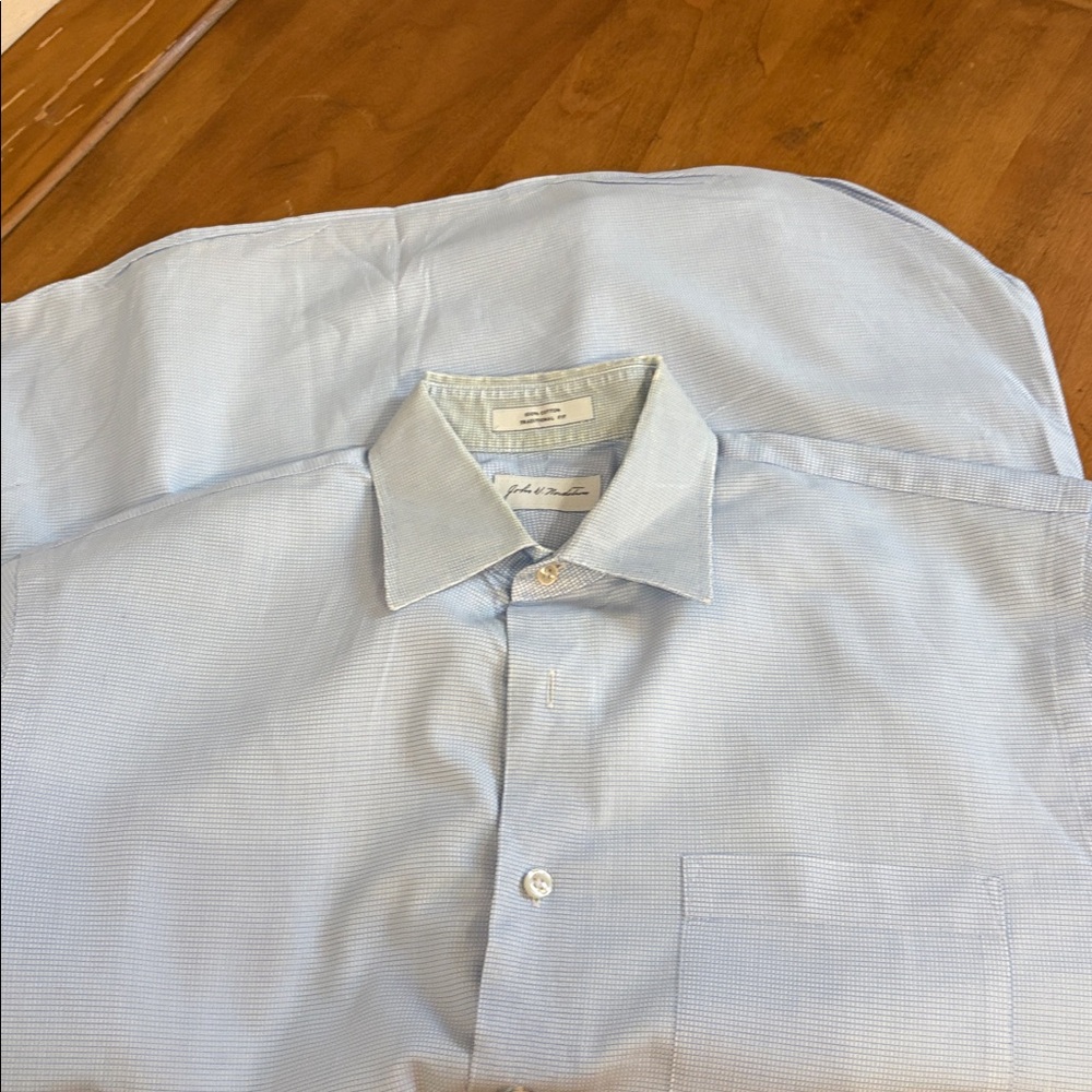 John W Nordstrom Light Blue Men's Shirt Size 16–33 - Picture 6 of 10